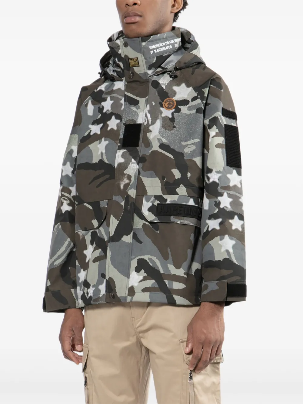 AAPE BY *A BATHING APE Jack met logopatch Groen