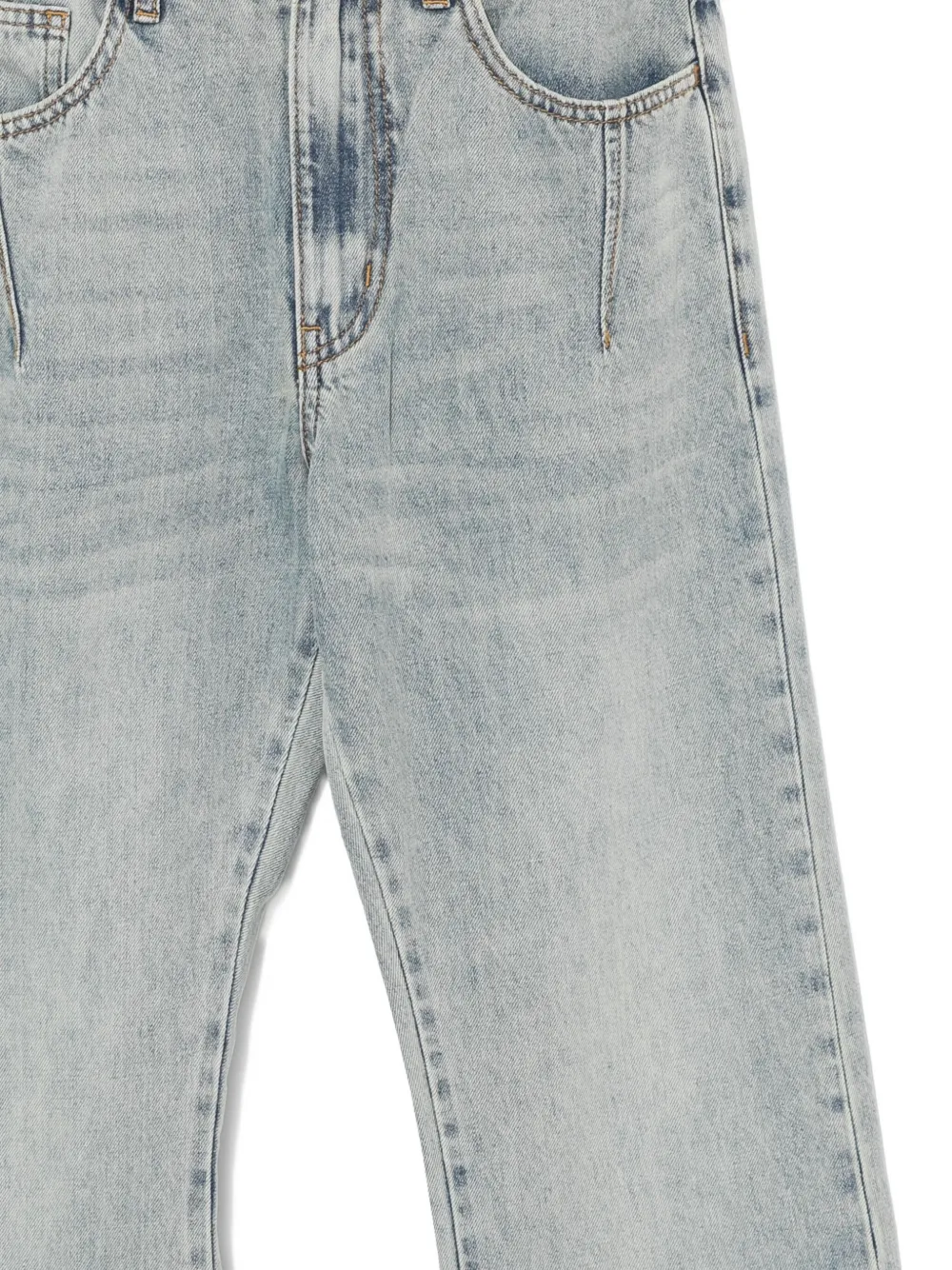 B+ab Button-hem Bootcut Jeans In Blue