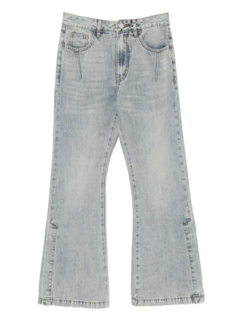 b+ab button-hem bootcut jeans