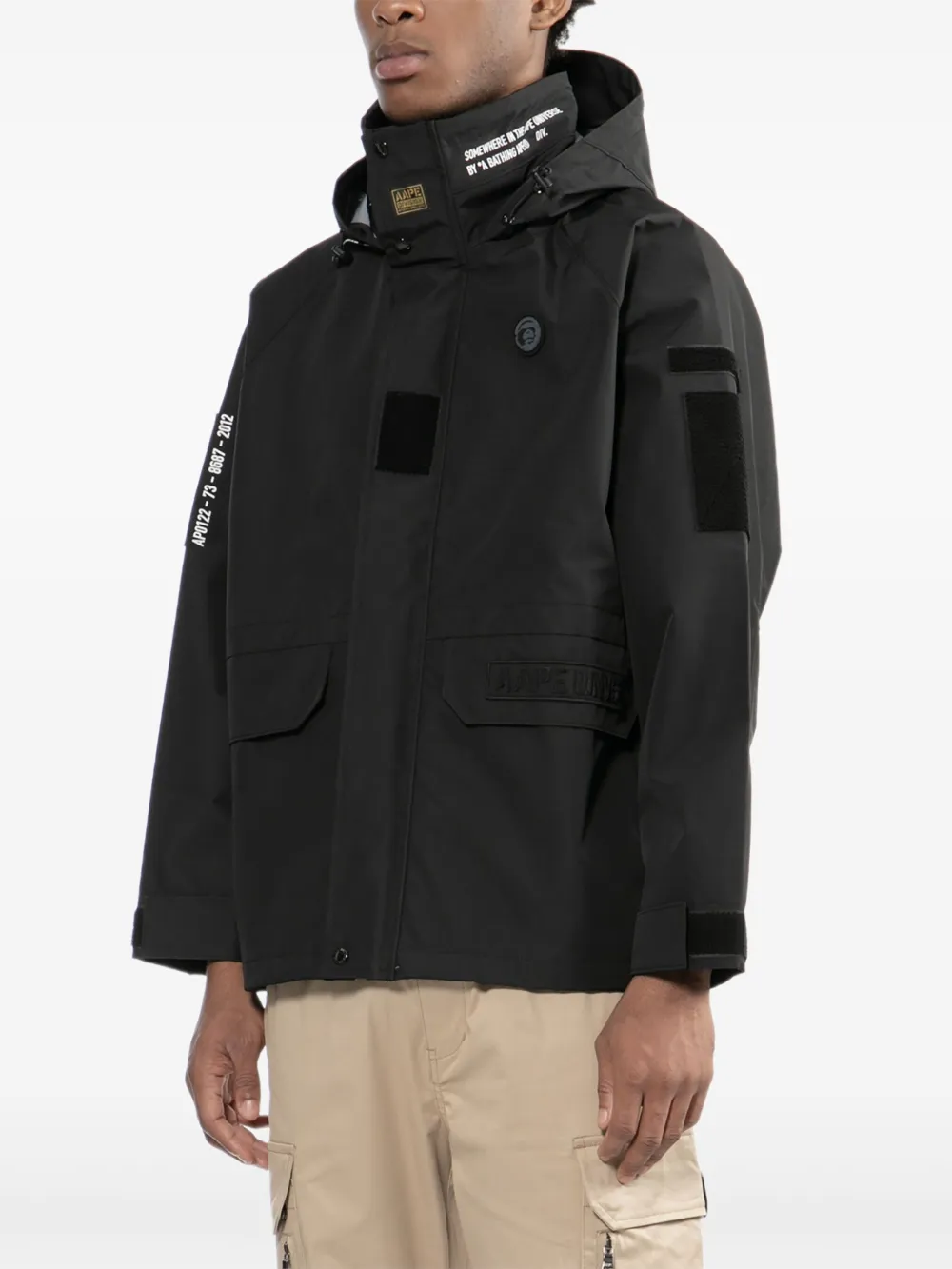 AAPE BY *A BATHING APE Jack met logopatch Zwart