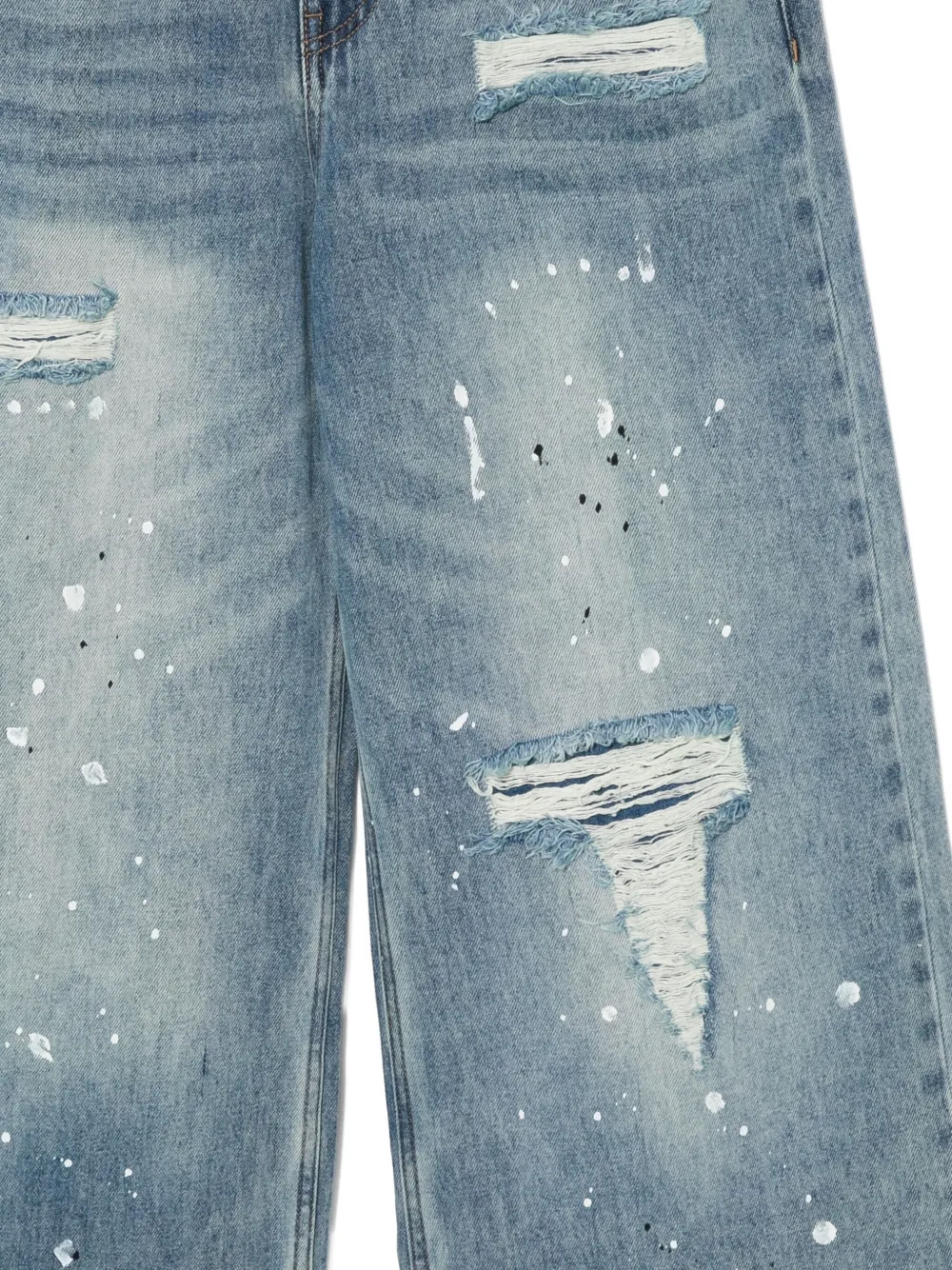 b+ab Gerafelde jeans Blauw