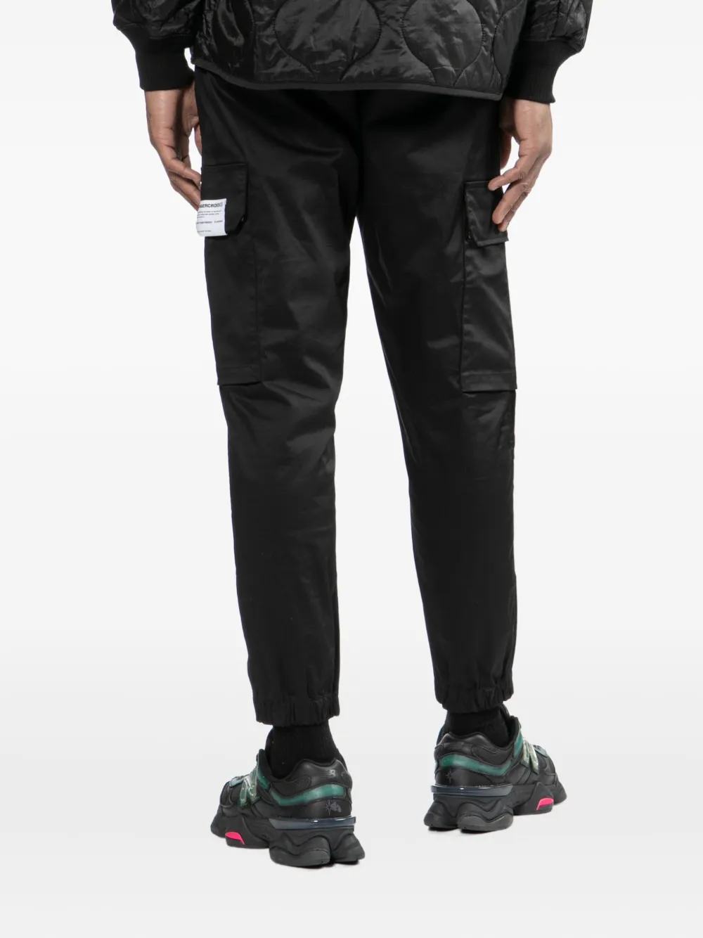 Fingercroxx Logo-patched Cargo Pants In Black