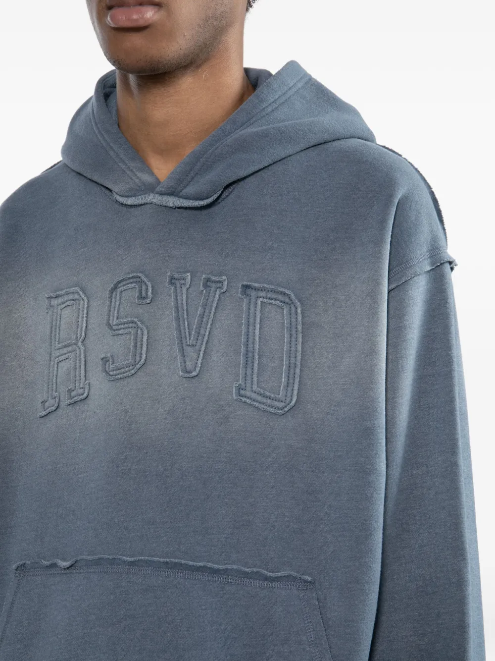 izzue Hoodie met geborduurd logo Blauw