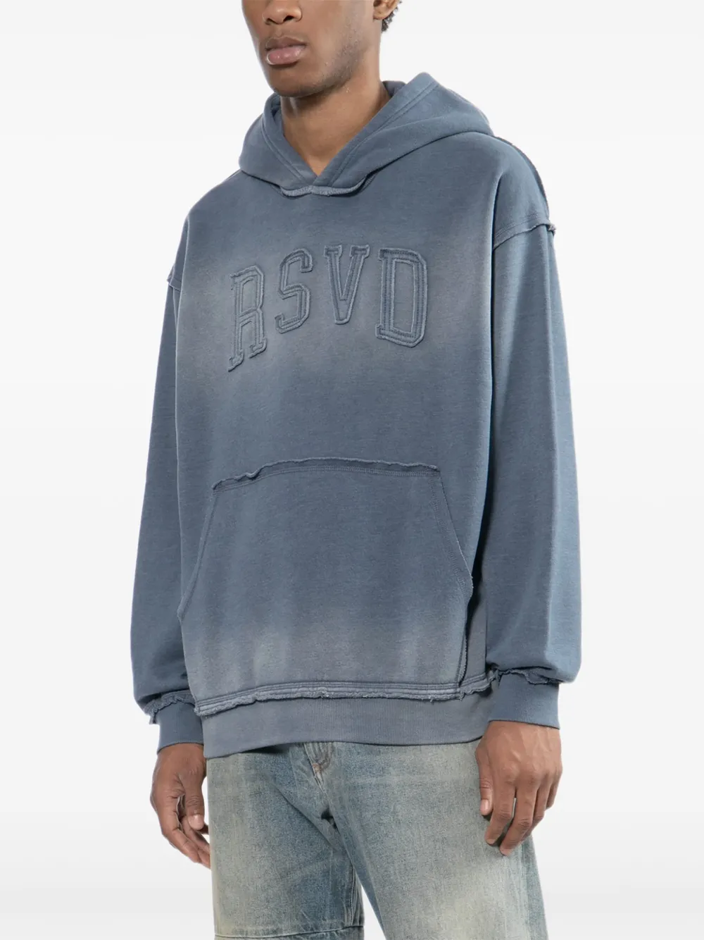 izzue Hoodie met geborduurd logo Blauw