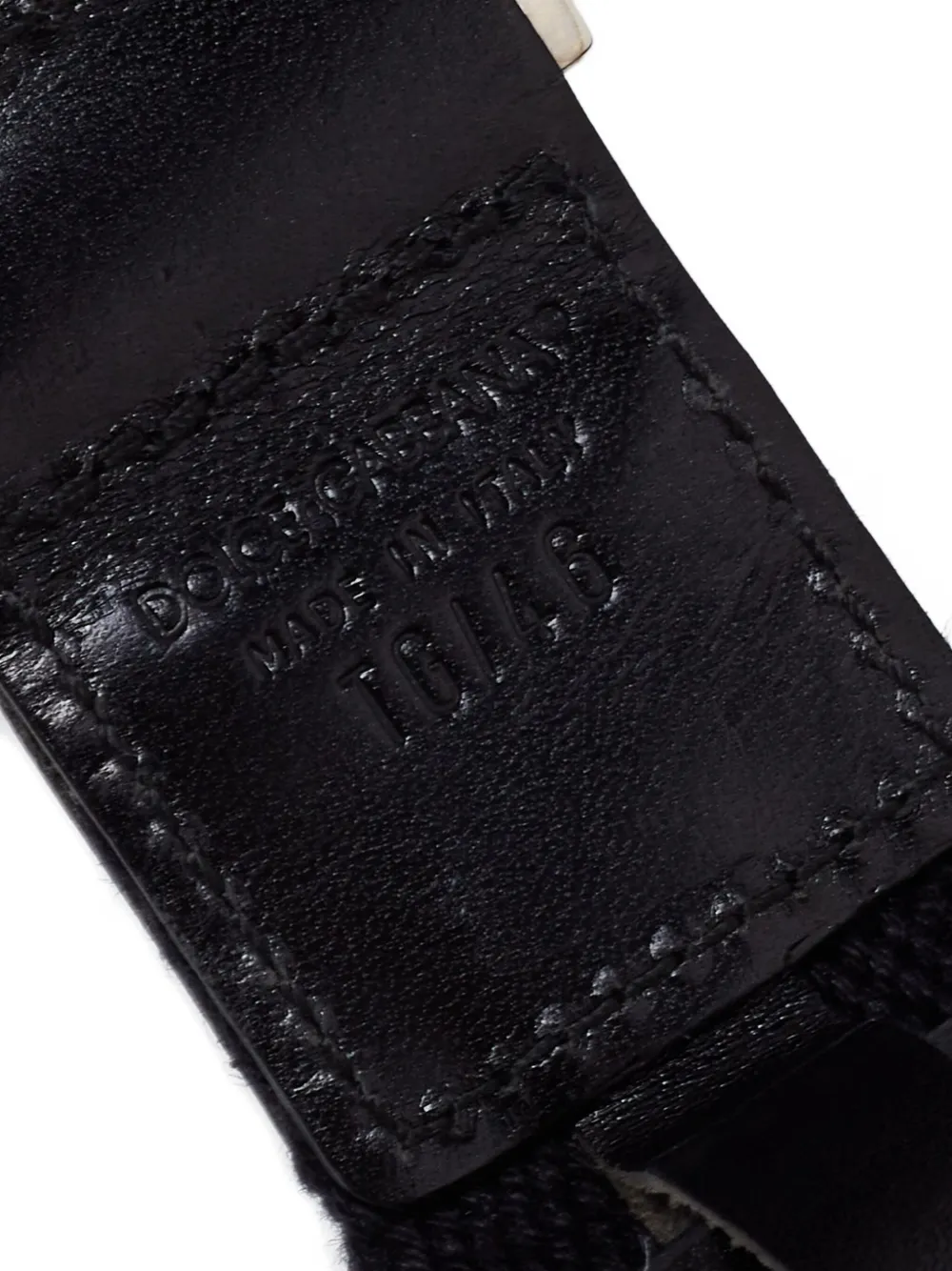 Dolce & Gabbana Pre-owned Eyelet-detail Canvas Belt in Black, view 4