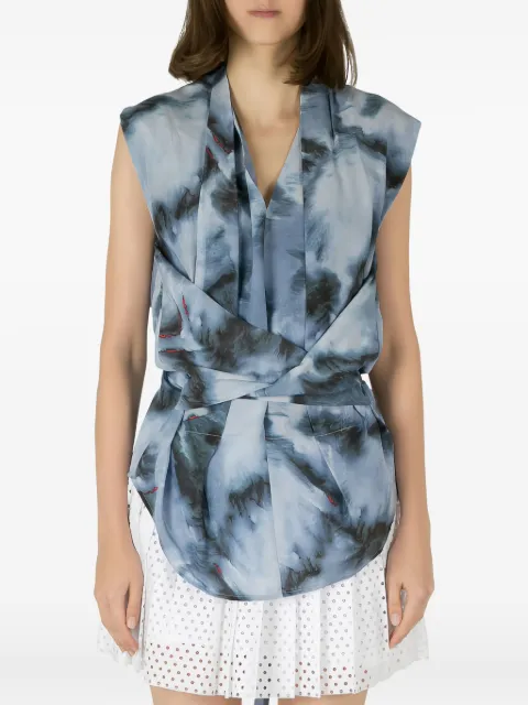IRO tie-dye wrap top
