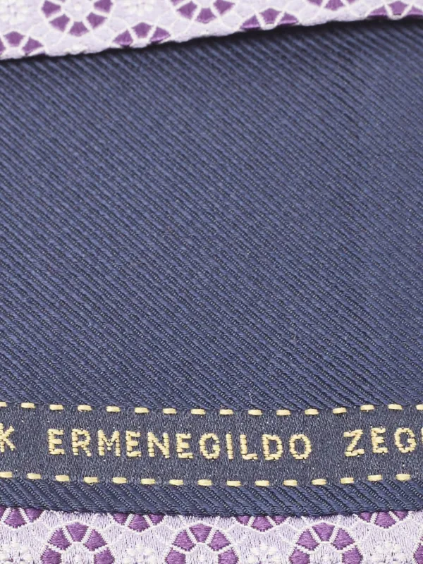 Ermenegildo Zegna Vintage フローラル シルクネクタイ | パープル
