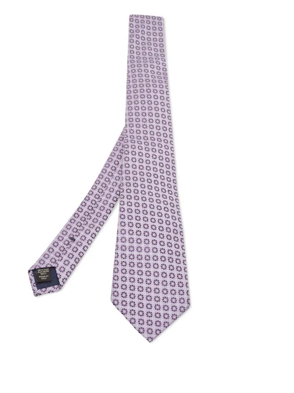 Ermenegildo Zegna Vintage フローラル シルクネクタイ | パープル