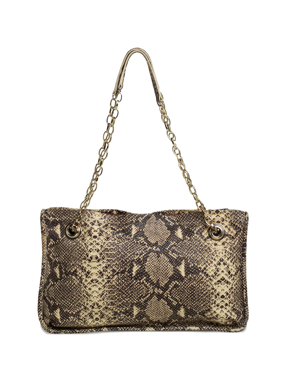 DKNY snakeskin-embossed chain-strap shoulder bag - Toni neutri