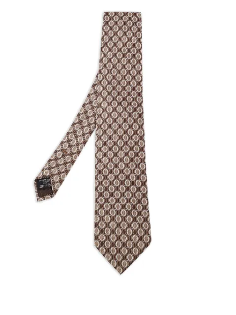 Ermenegildo Zegna Vintage corbata de seda con motivo geométrico