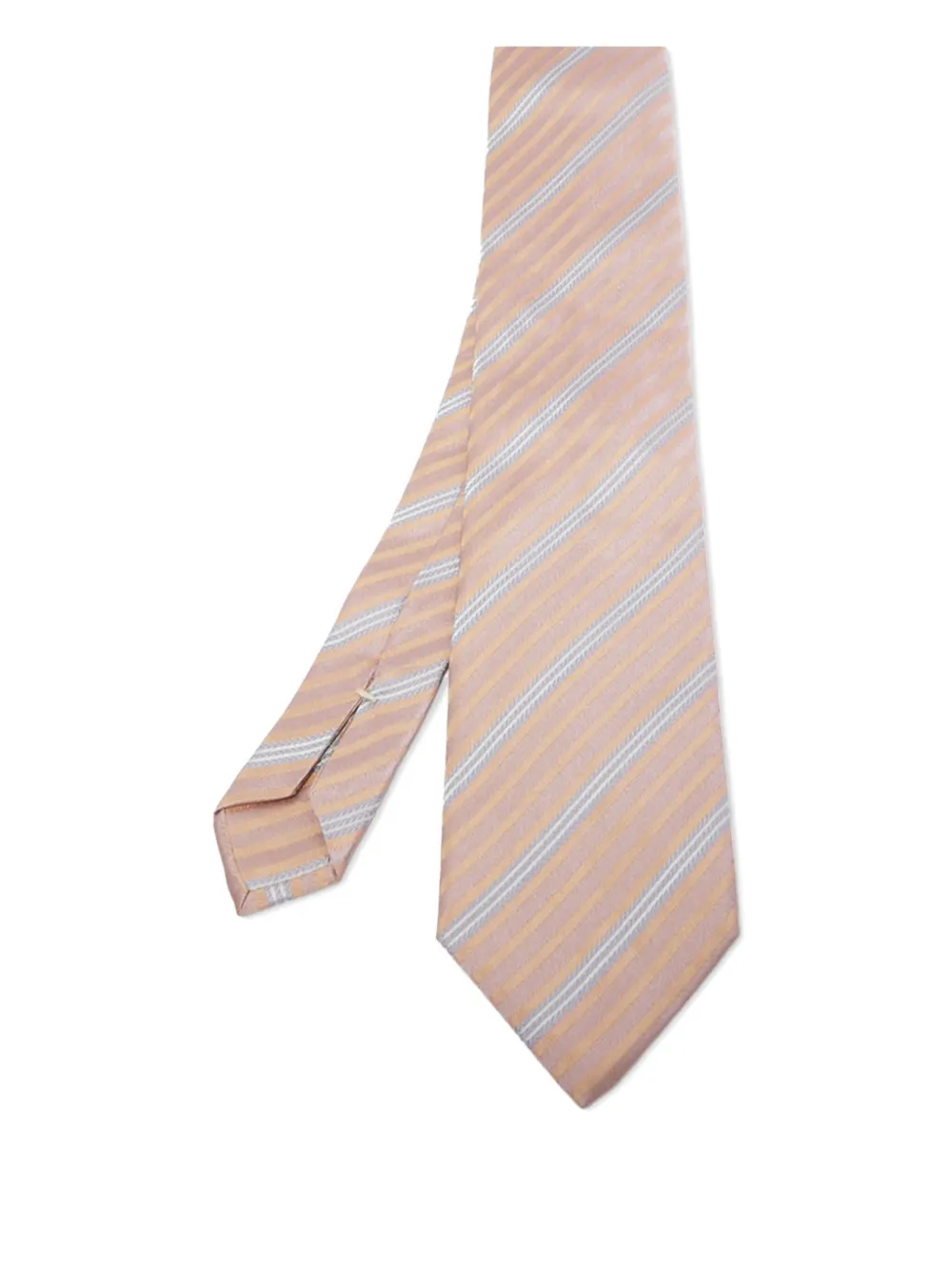 Ermenegildo Zegna Vintage Gestreifte Krawatte aus Seide - Rosa