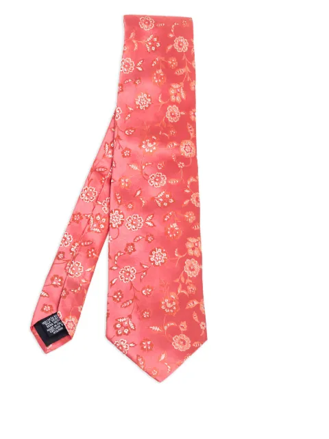 HUGO floral-print silk tie