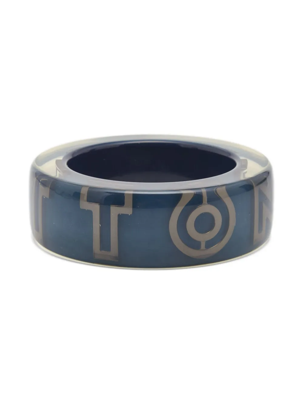 Pre-owned Louis Vuitton 2000s Resin Logo Bangle In Blue