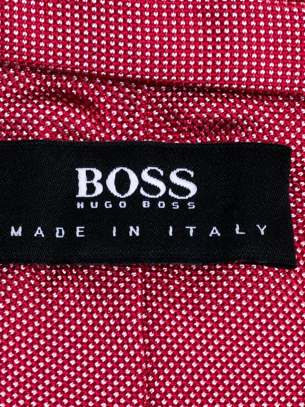 Pre-owned Hugo Boss Micro-dot Silk Tie In Red