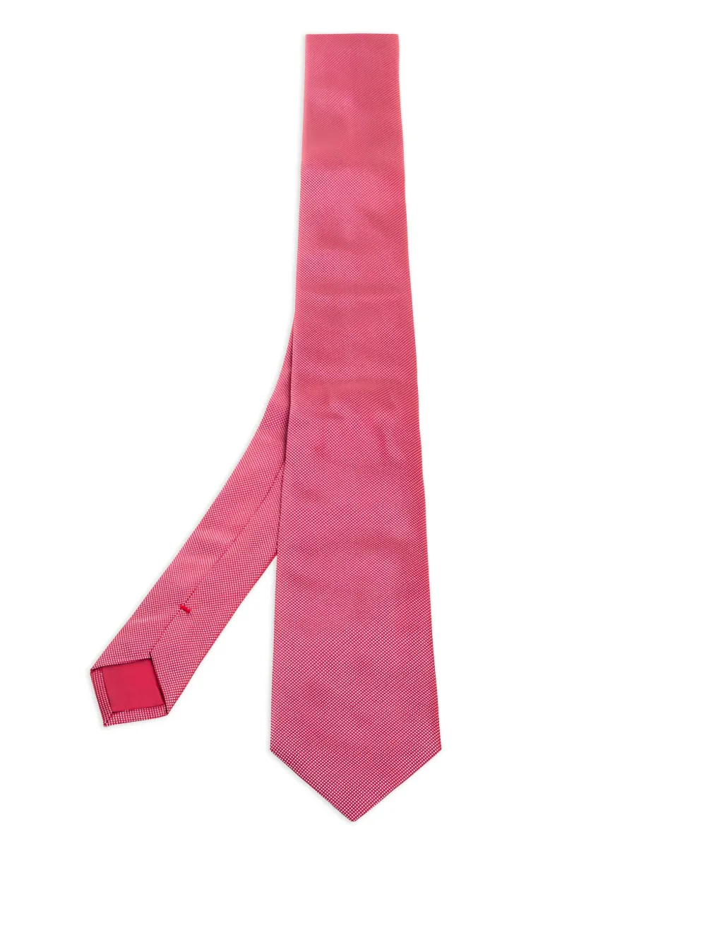 Pre-owned Hugo Boss Micro-dot Silk Tie In Red