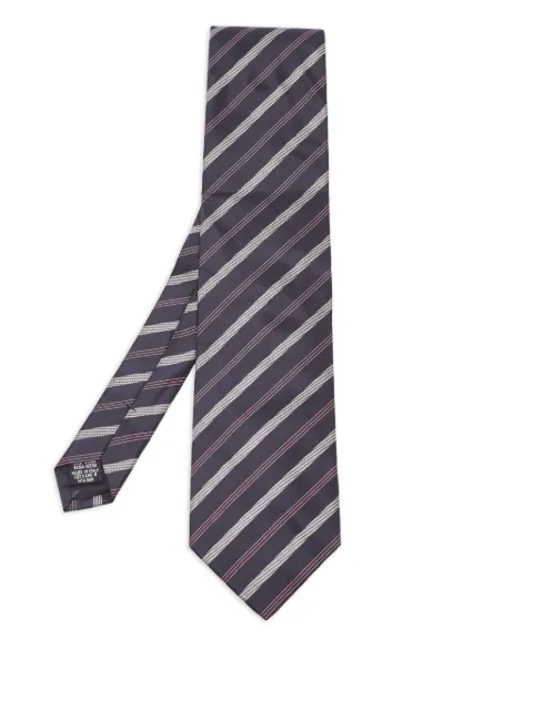 BOSS striped-pattern silk tie