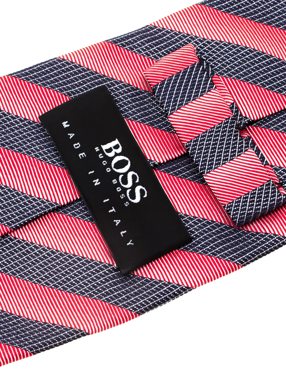Pre-owned Hugo Boss Diagonal-striped Tie In Red