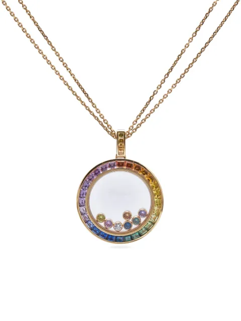 Chopard Pre-Owned 18K rose gold Happy diamonds-embellishment necklace