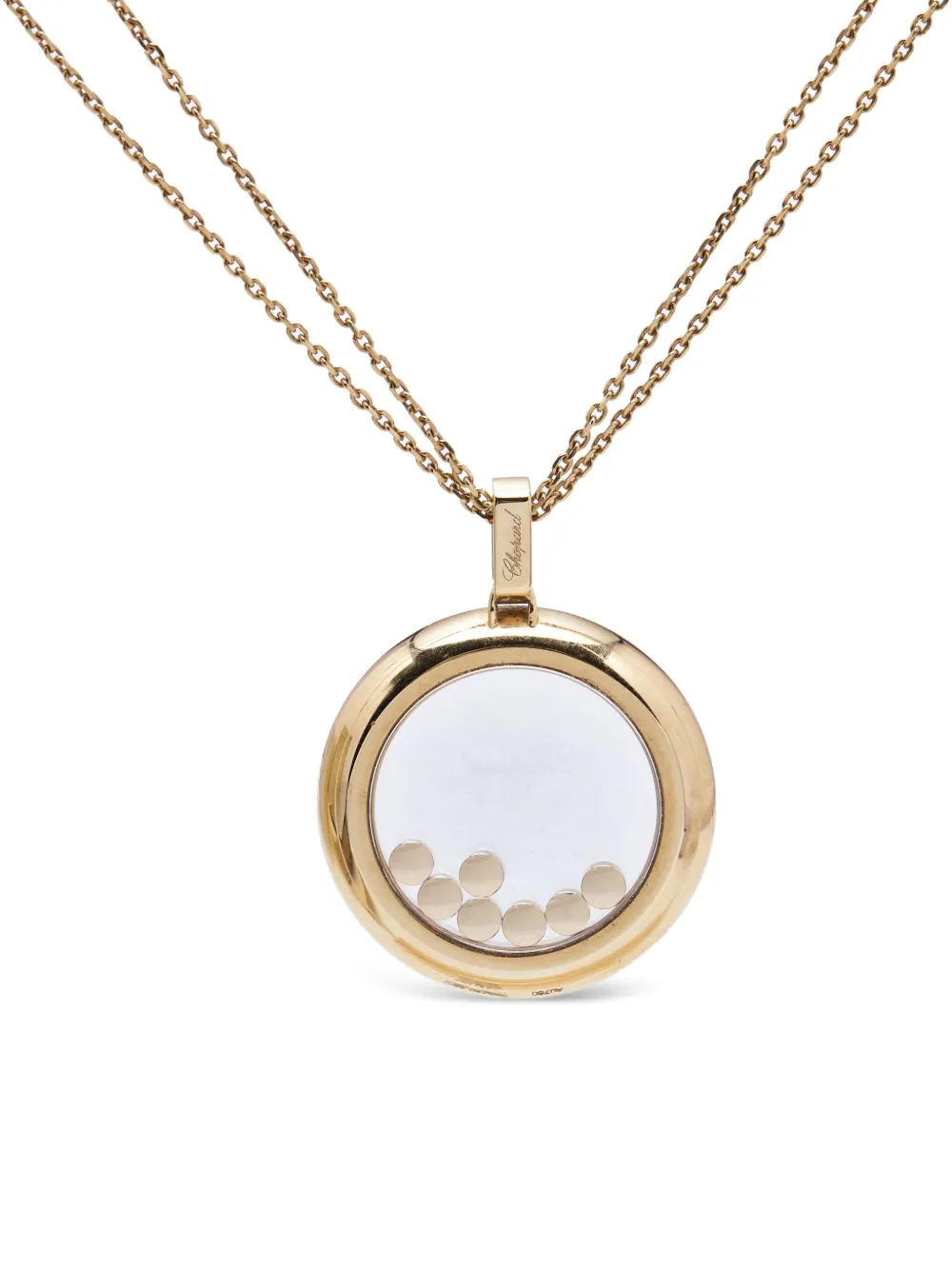 Chopard Pre-Owned 18K rose gold Happy diamonds-embellishment necklace | Image 2