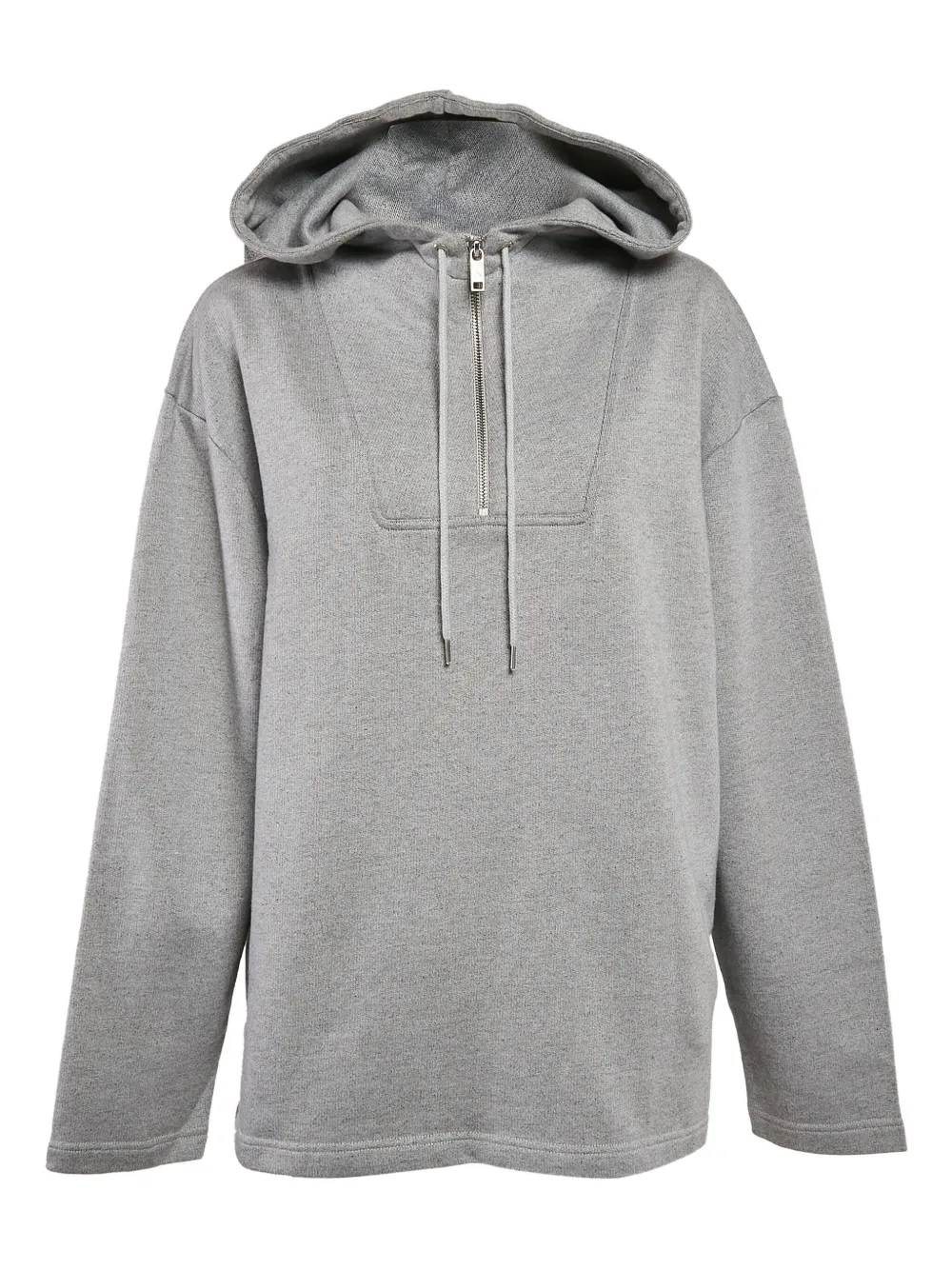 Pre-owned Kenzo Logo-print Half-zip Sweatshirt In Gray