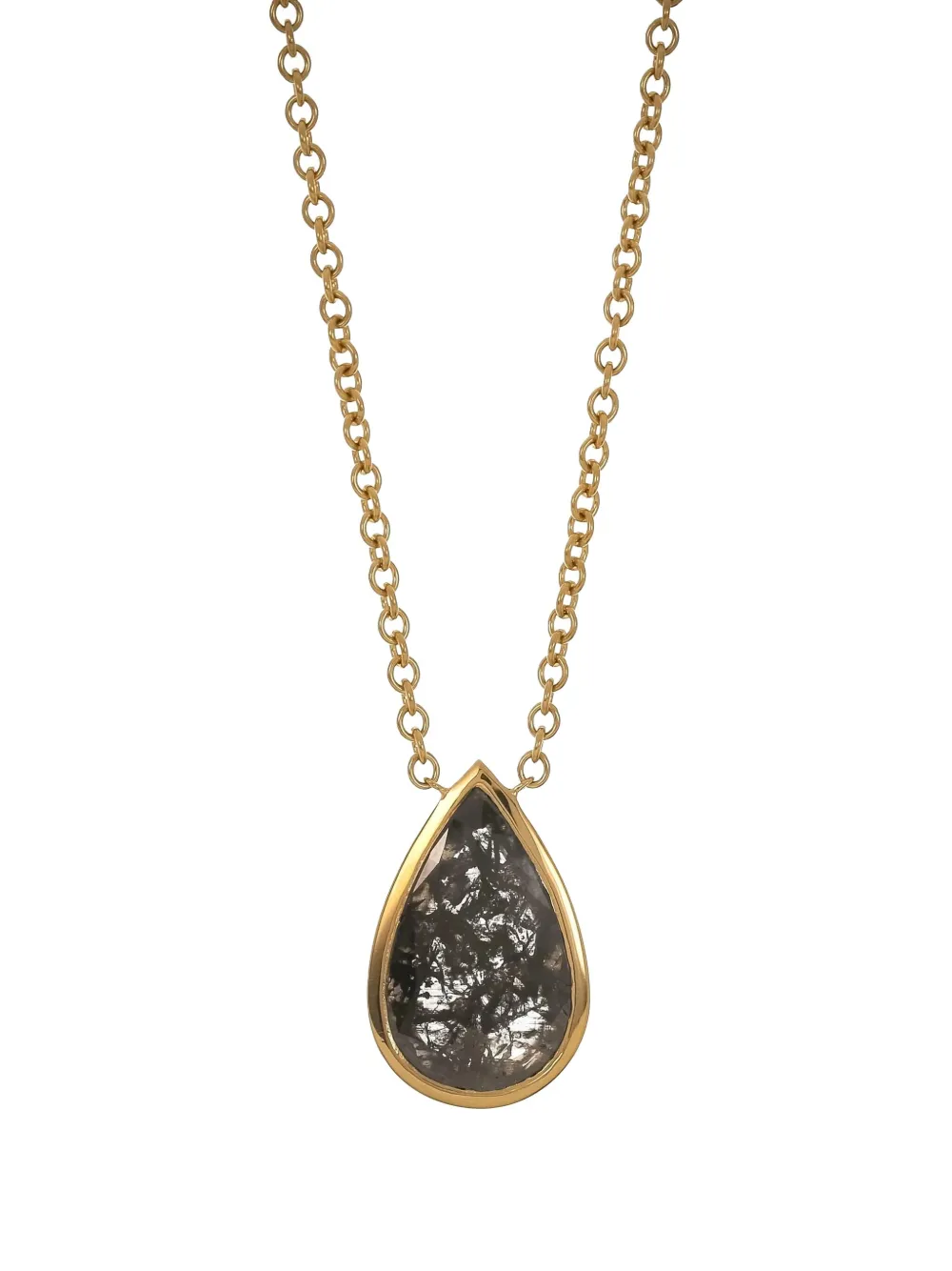 Nimo With Love 18k Yellow Gold The Bezel Diamond Necklace In Gold