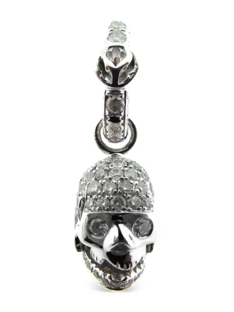 Loree Rodkin dije Skull en oro blanco de 14kt con diamante
