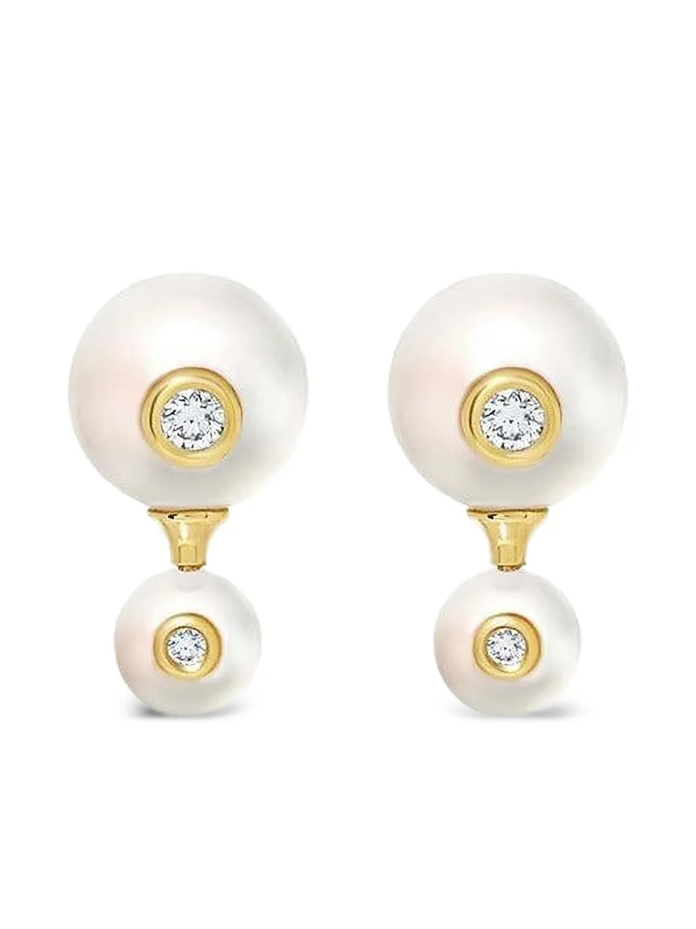 State Property 18k Yellow Gold Nemara Pearl Earrings In Gold