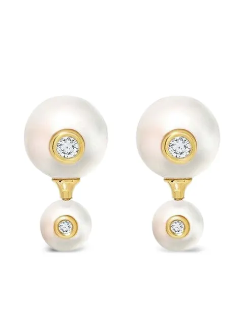 State Property aretes Nemara en oro amarillo de 18kt con perla