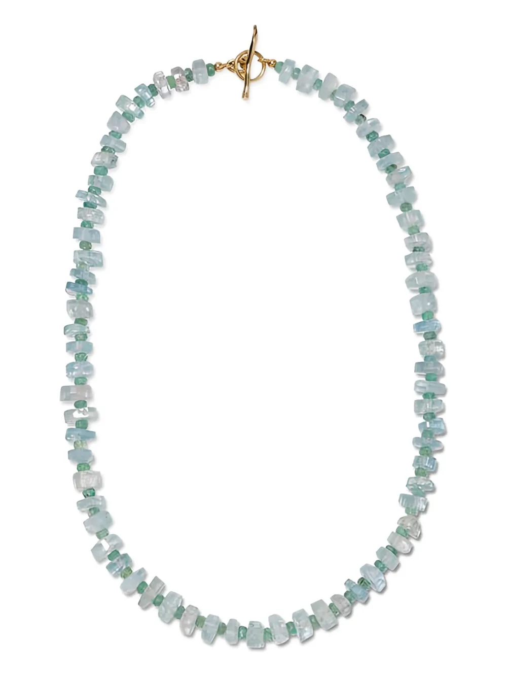 Lizzie Fortunato Collana in oro giallo 14 carati con acquamarina - Blu