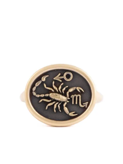 Sylva & Cie anillo de sello Scorpio Zodiac en oro amarillo de 18kt