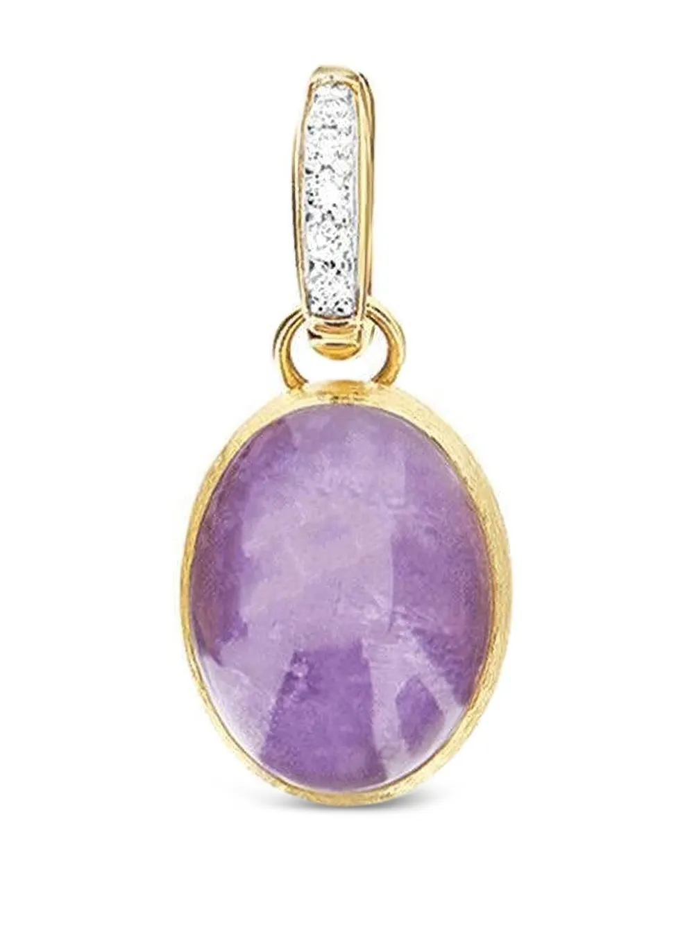 Nanis 18k Yellow Gold Lepidolite Necklace Charm In Purple