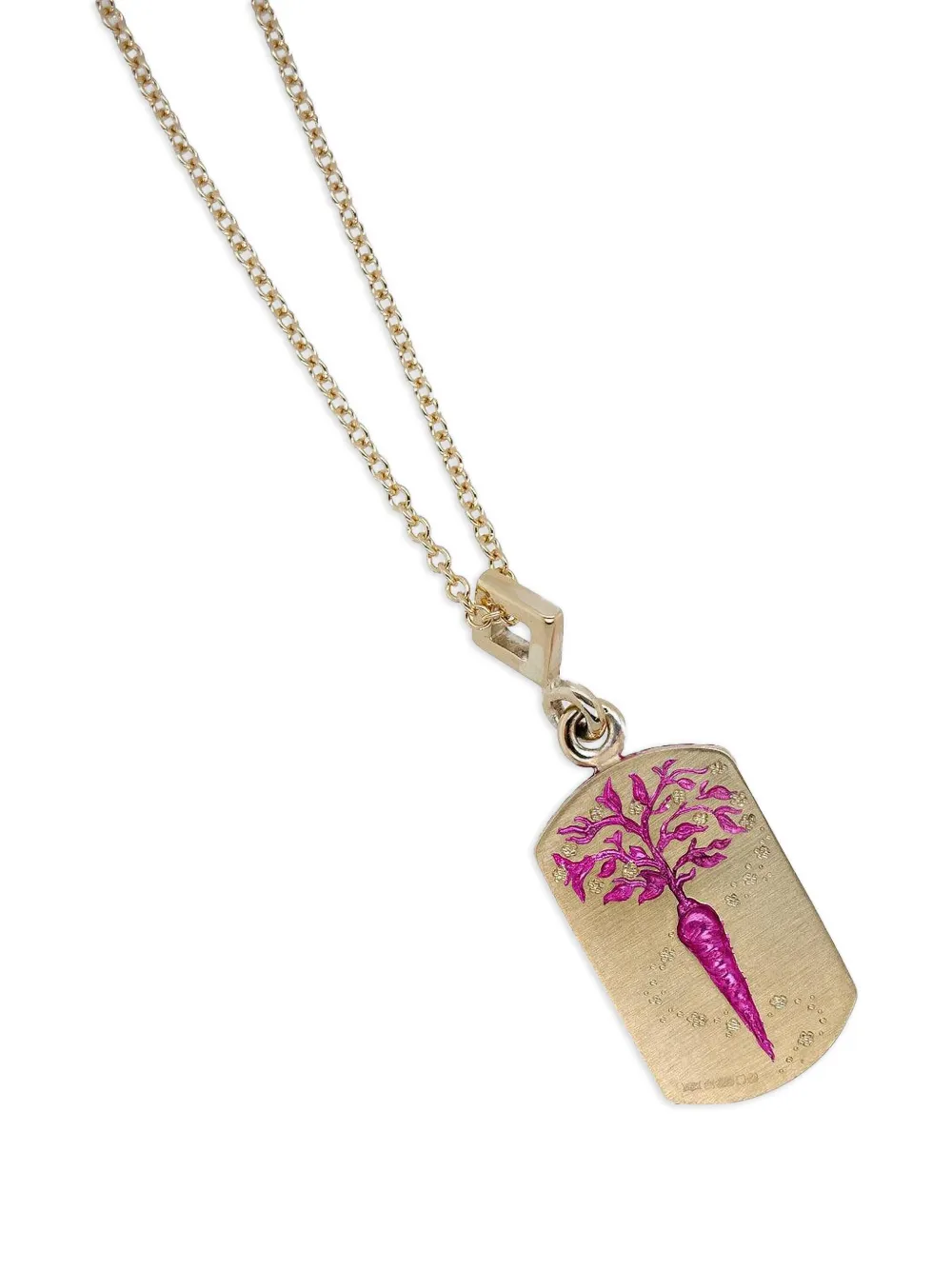 Castro Smith 9kt Yellow Gold Rabbit Sapphire Necklace In Gold