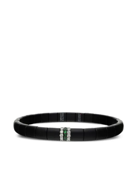 Roberto Demeglio 18K white gold lack ceramic and diamond bracelet