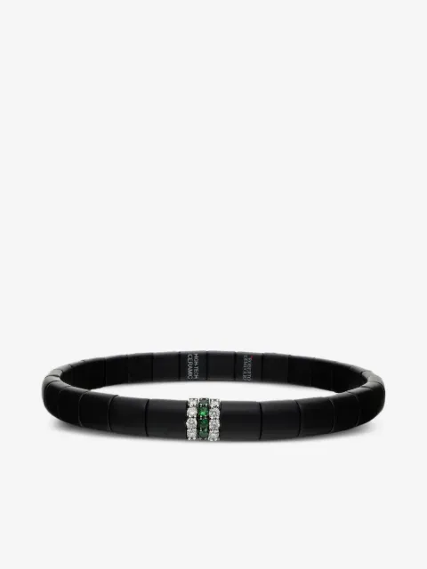 Roberto Demeglio 18K white gold lack ceramic and diamond bracelet