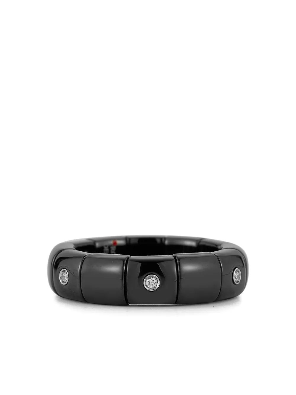 Roberto Demeglio Anello Pura in oro bianco 18 carati con diamanti - Nero