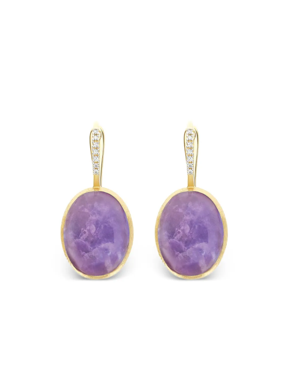 Nanis 18k Gold Diamond Earrings In Purple