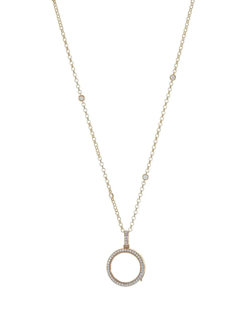 Loquet 18kt Helios Gelbgoldhalskette mit Diamant