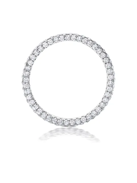 graziela 18K white gold 3-sided diamond band rind 