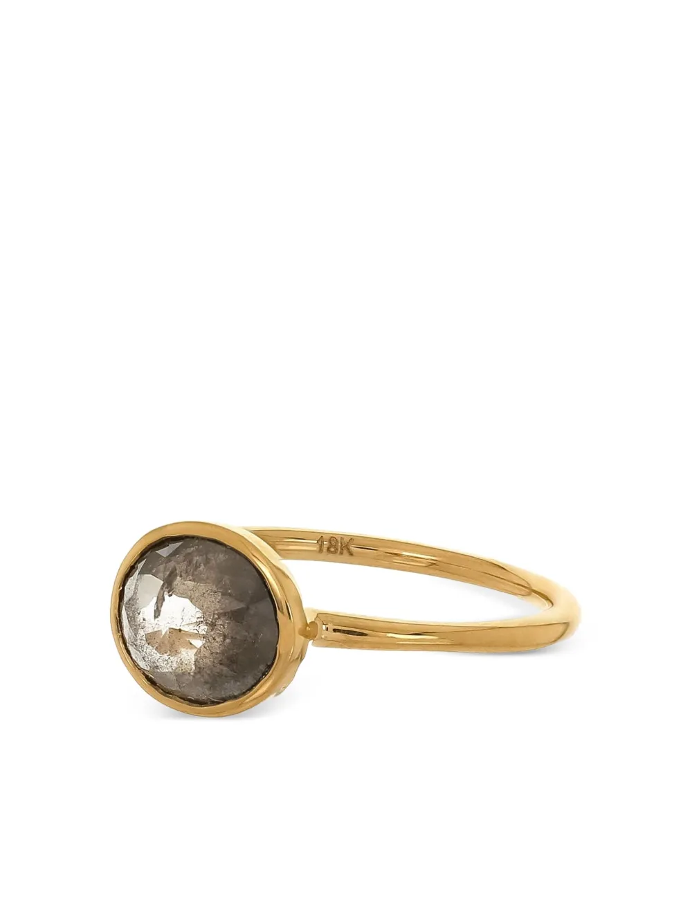 Nimo With Love 18k Yellow Gold The Skinny Diamond Ring In Metallic