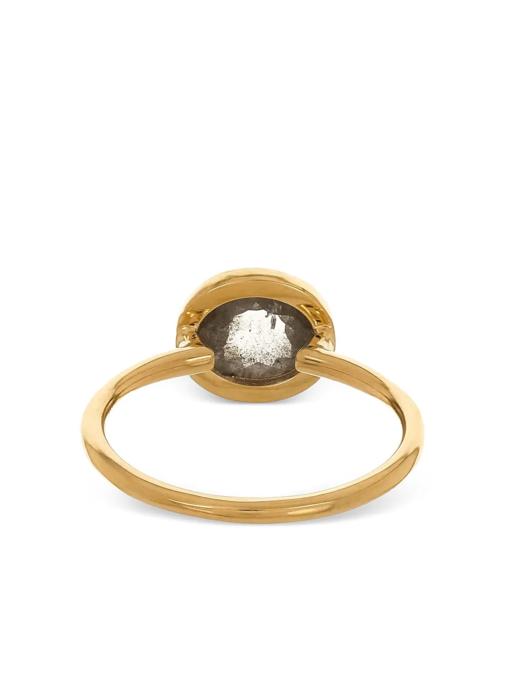 Nimo With Love 18k Yellow Gold The Skinny Diamond Ring In Metallic
