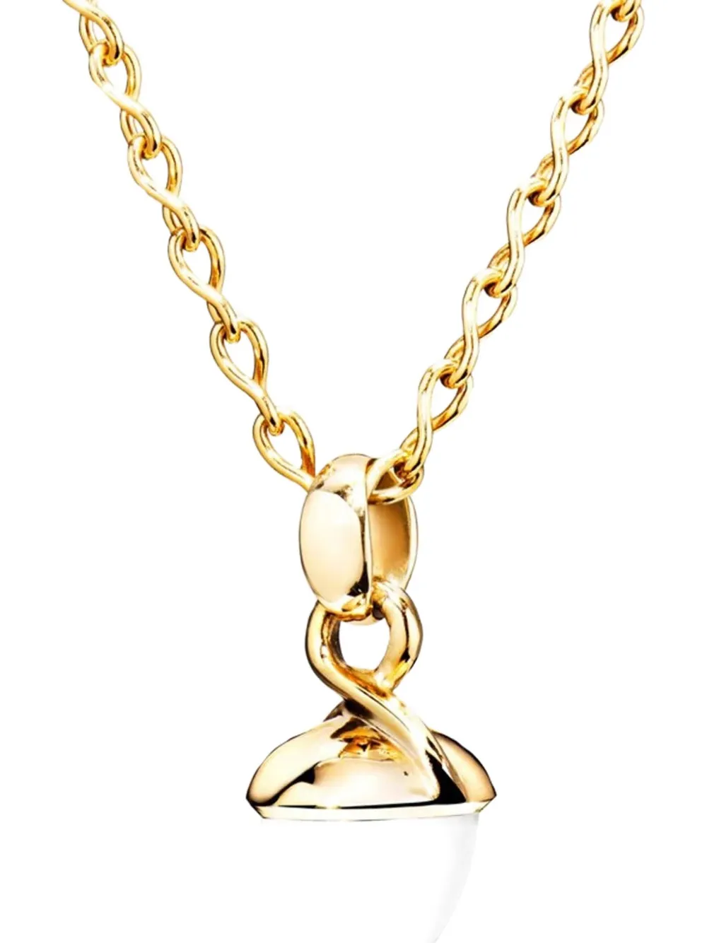 TAMARA COMOLLI Pendente Mikado Bouquet in oro giallo 18 carati con agata e cacholong