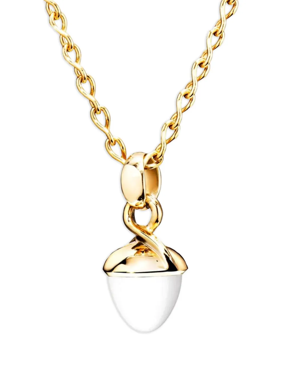 Tamara Comolli 18k Yellow Gold Mikado Bouquet Agate And Cacholong Pendant
