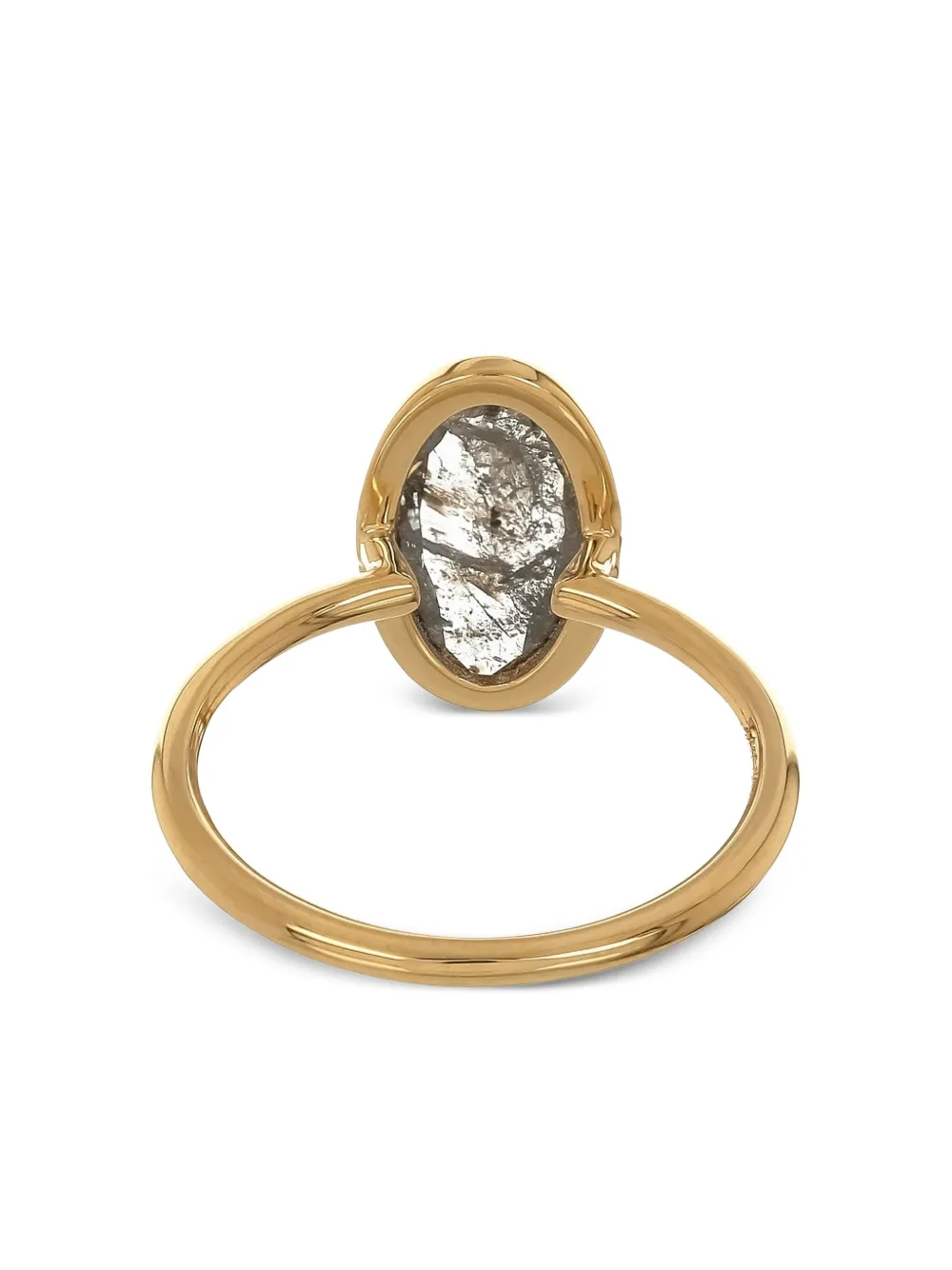 Nimo With Love 18k Gold Diamond Skinny Ring In Gold