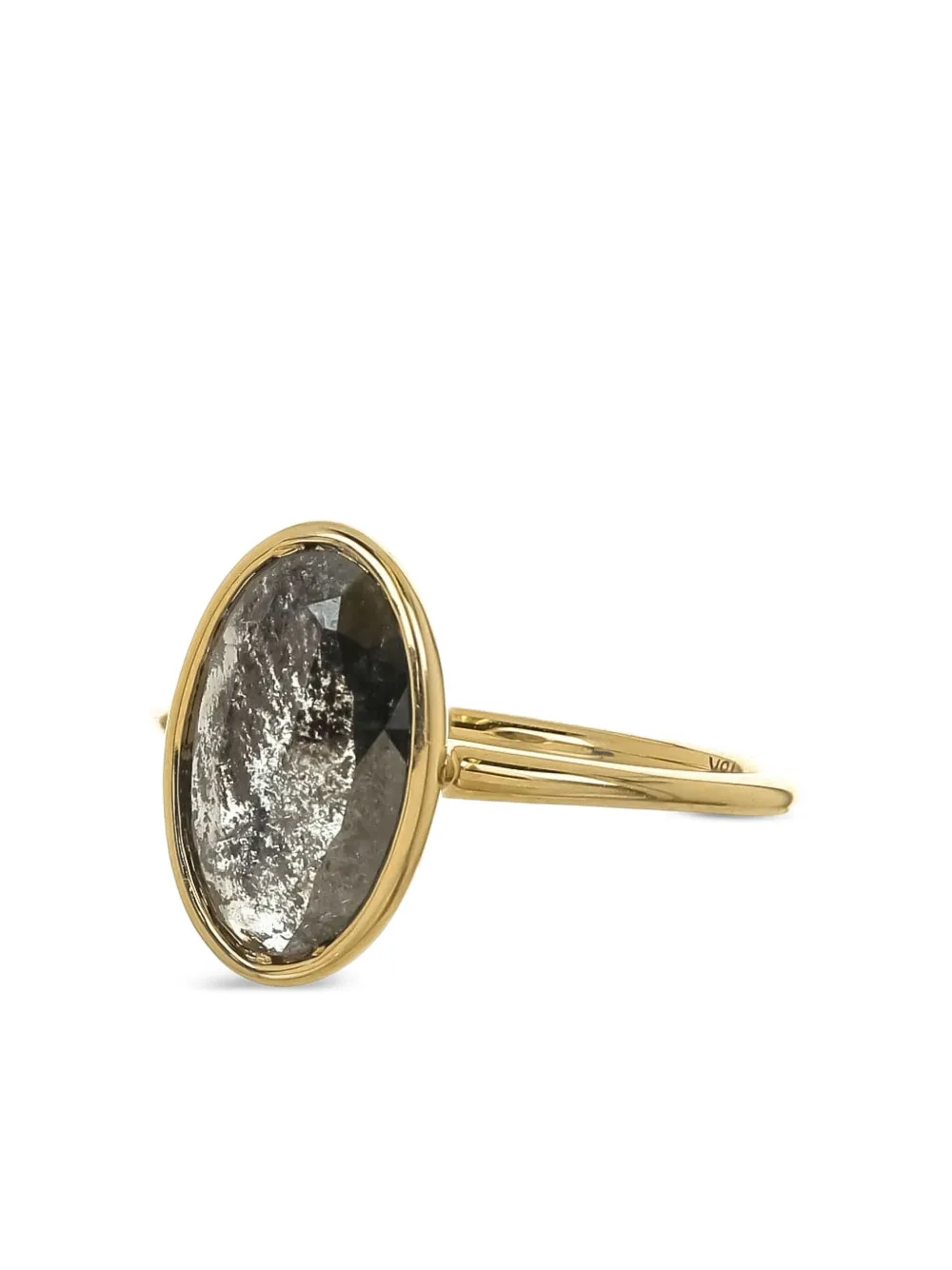Nimo With Love 18k Yellow Gold Skinny Diamond Ring In Gold