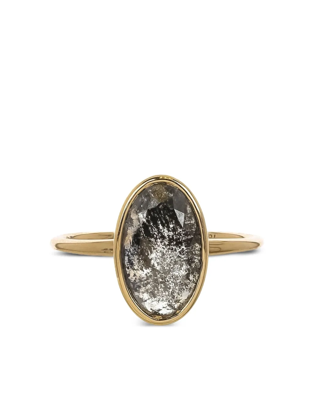 Nimo With Love 18k Yellow Gold Skinny Diamond Ring In Gold