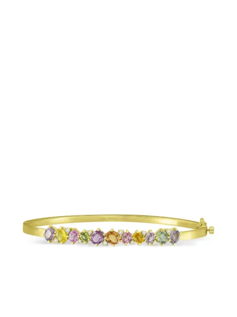 Sutra brazalete en oro amarillo de 18kt con diamantes y zafiros