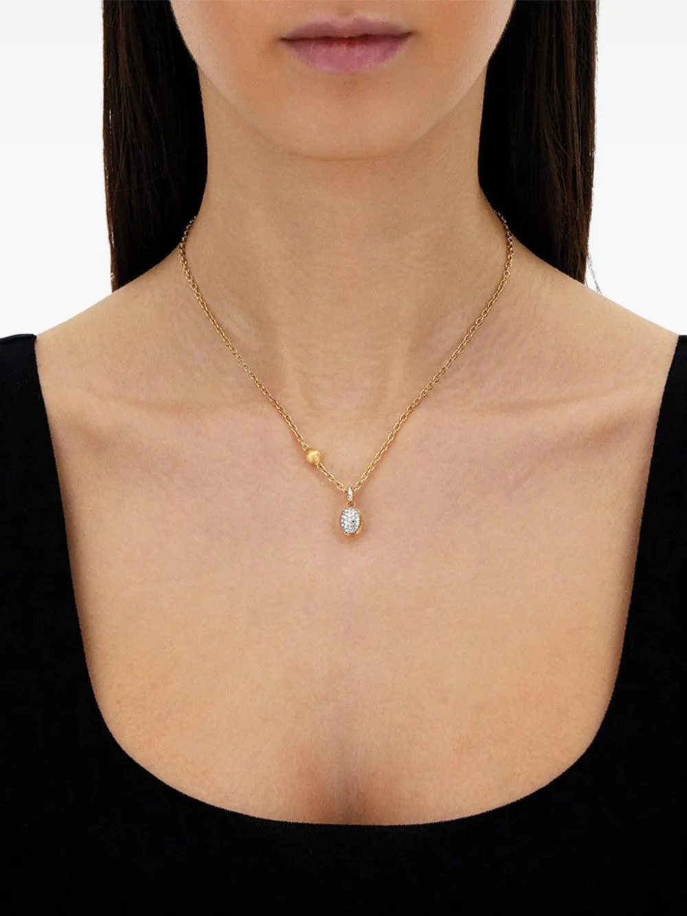 Nanis 18k Yellow Gold Diamond Necklace Charm In Gold