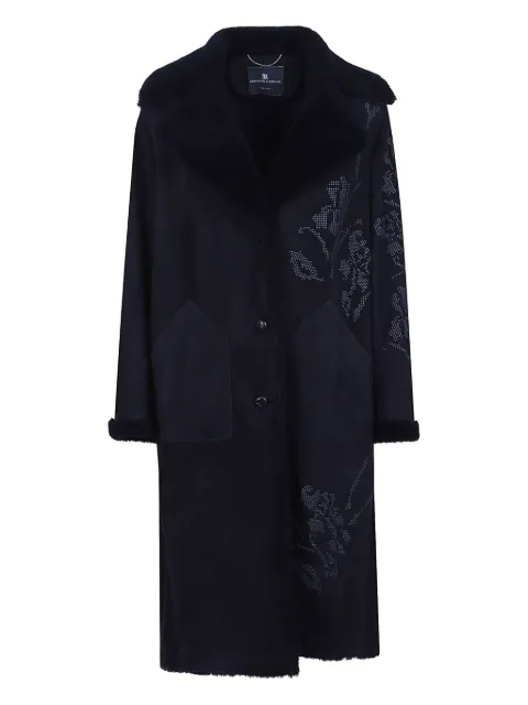 Ermanno Scervino bata con cinturón y bordado floral