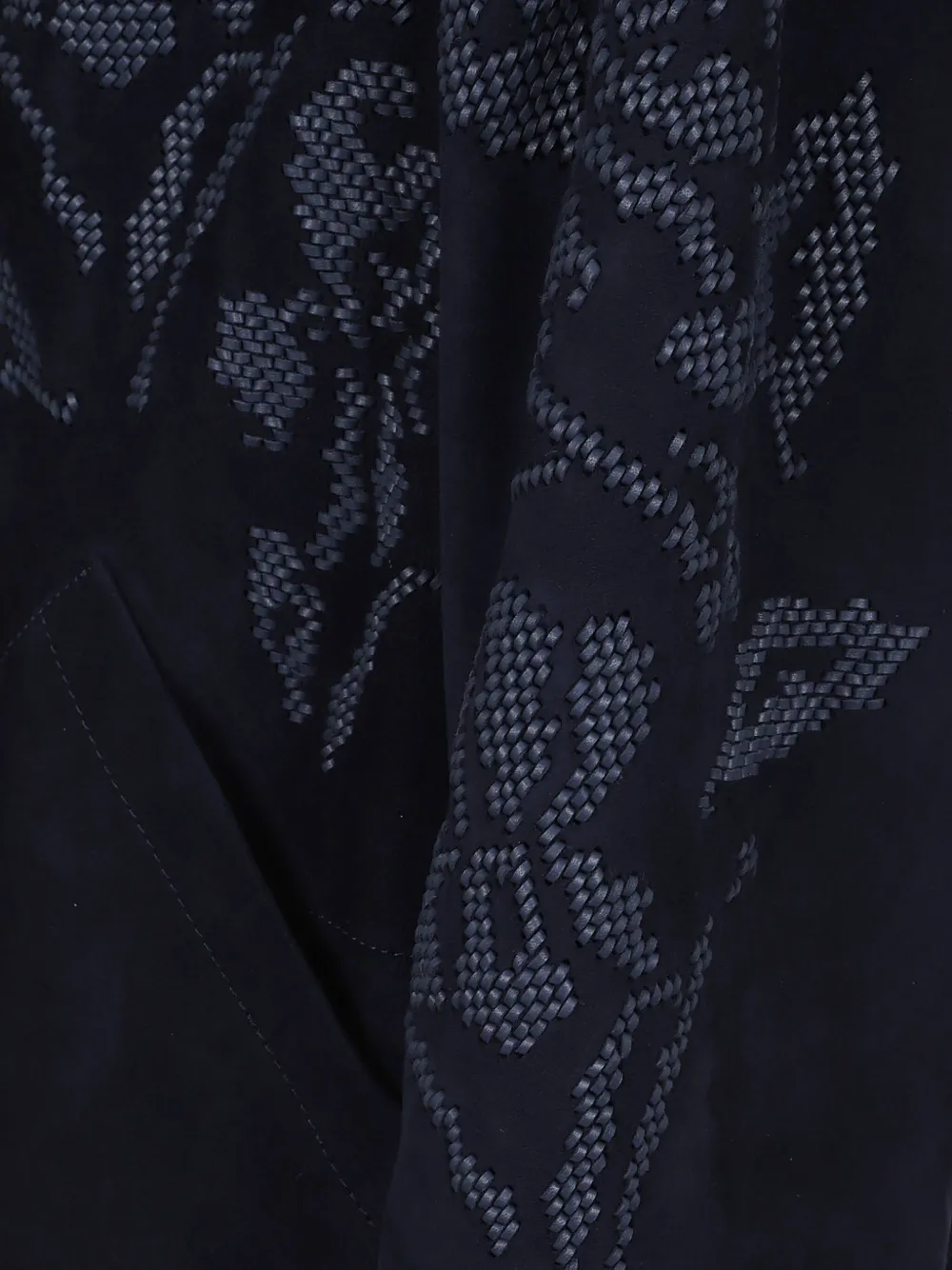 Ermanno Scervino Jas met geborduurde bloemen Blauw