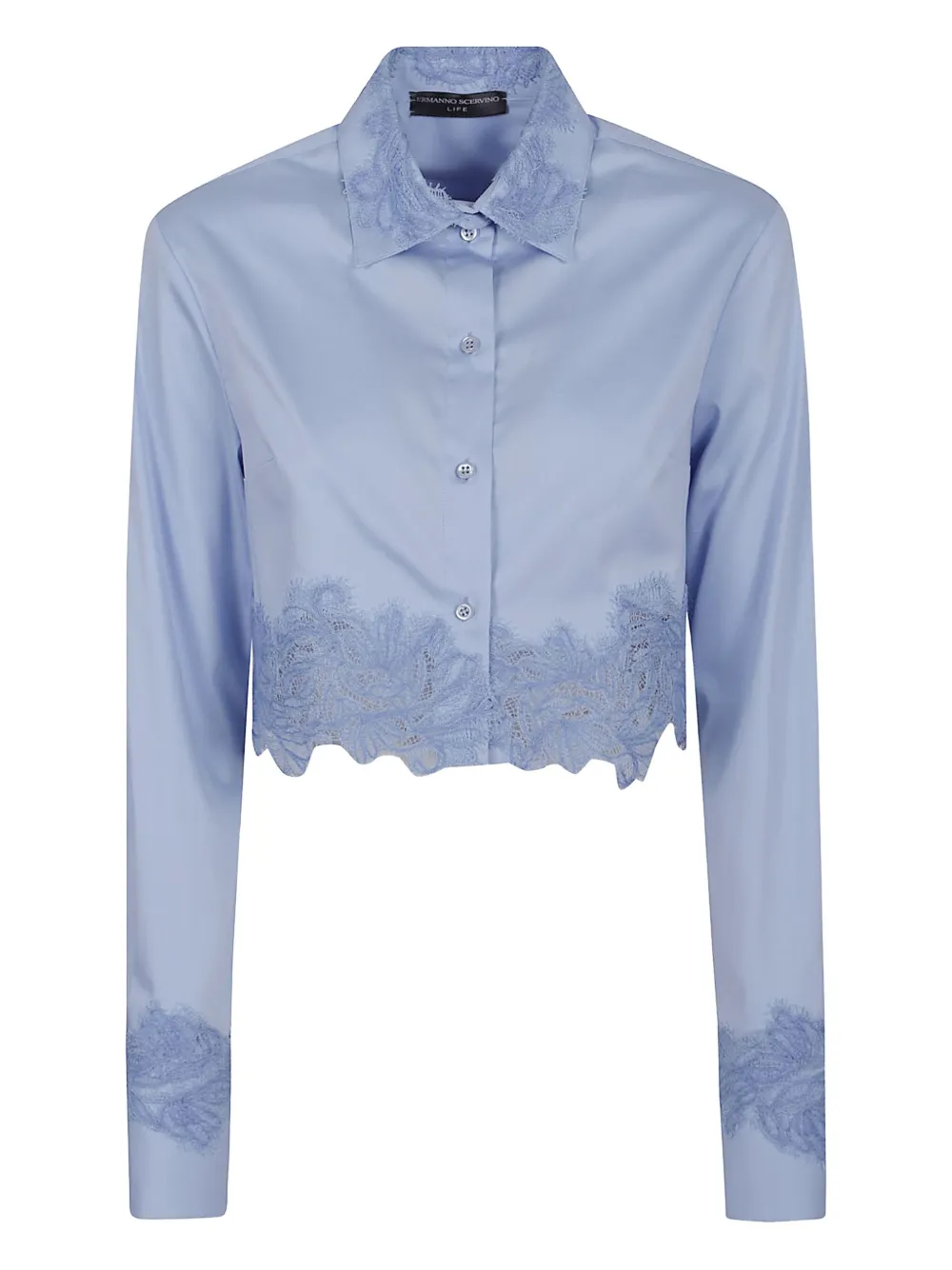 Ermanno Scervino camisa con paneles de encaje | azul | Image 1